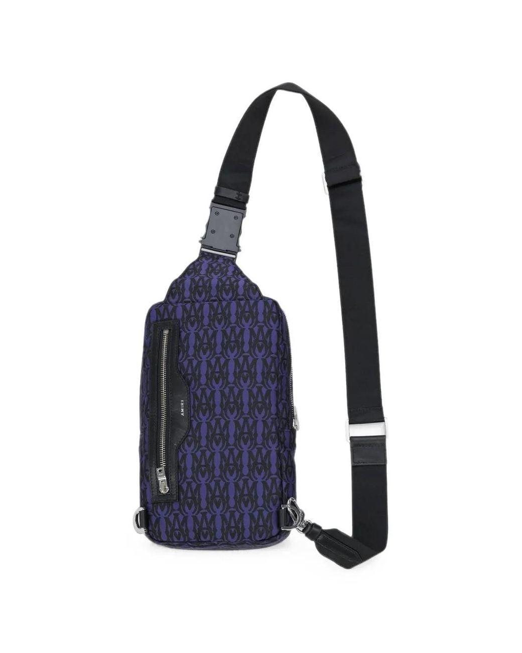 Amiri Blue Ma Logo Monogram-Pattern Shoulder Bag for men