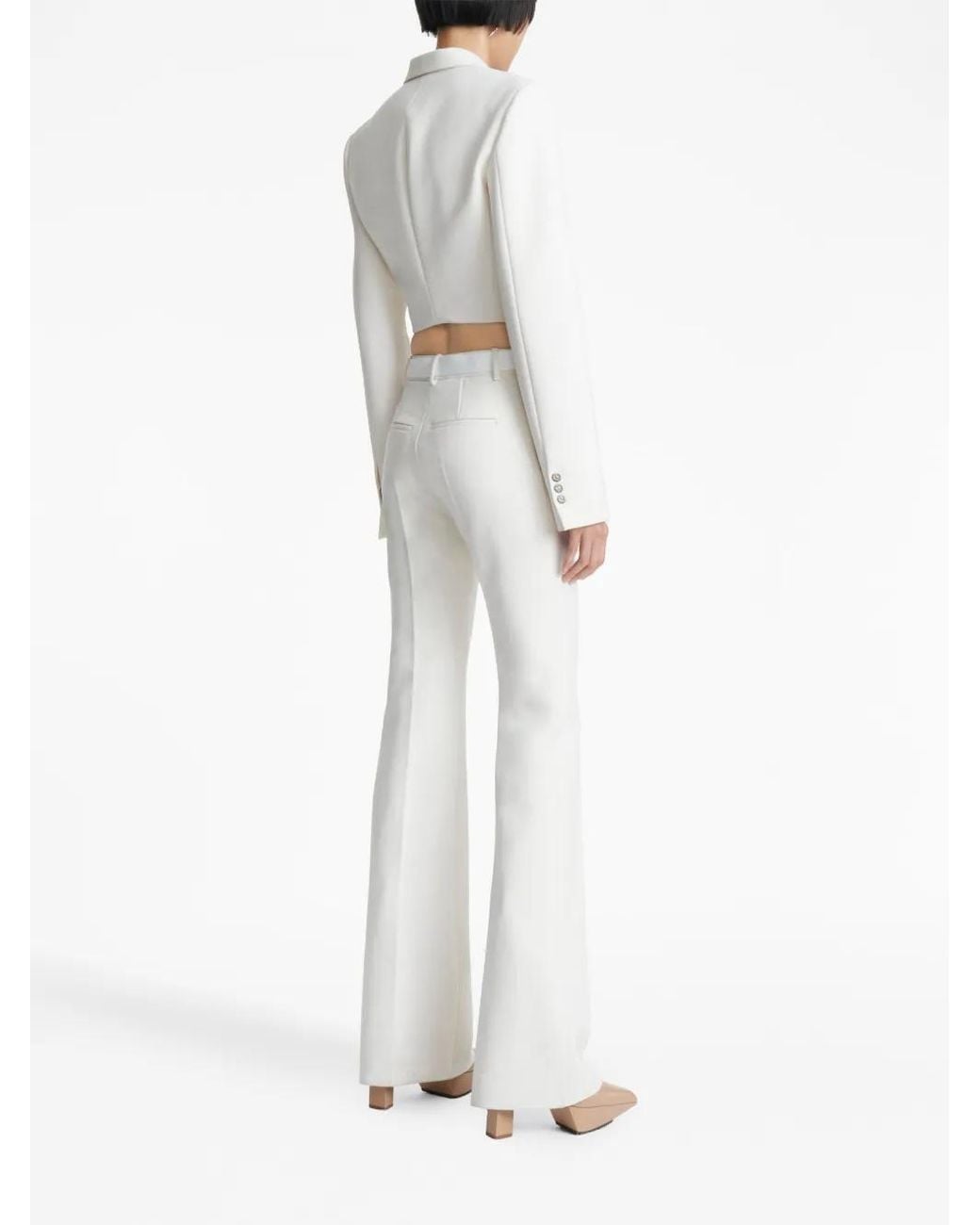 Dion Lee White Interloop Belted Blazer