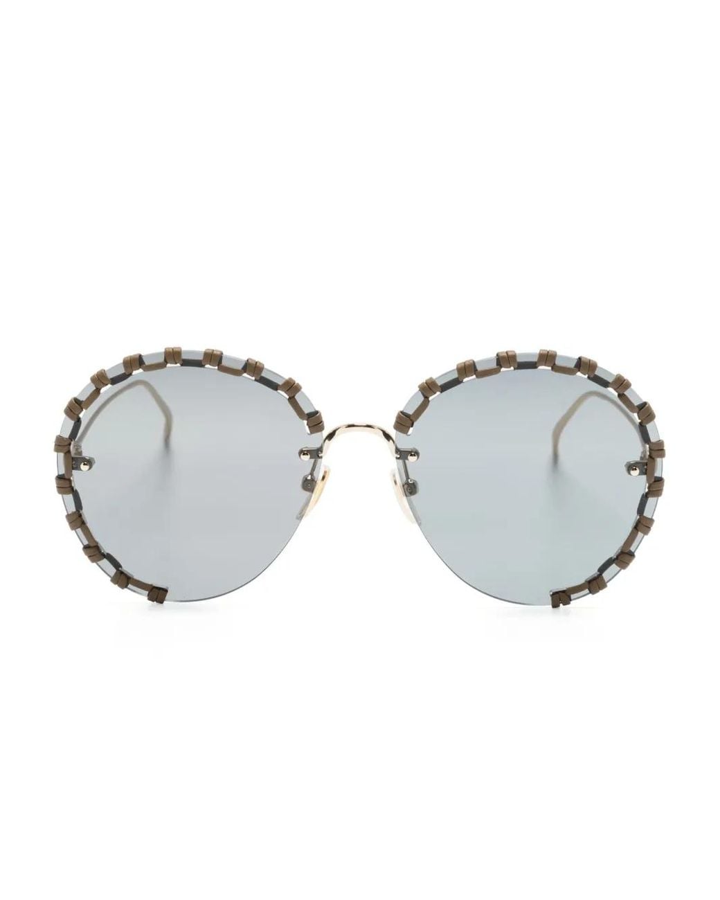 Chloé Gray Idora Round-Frame Sunglasses