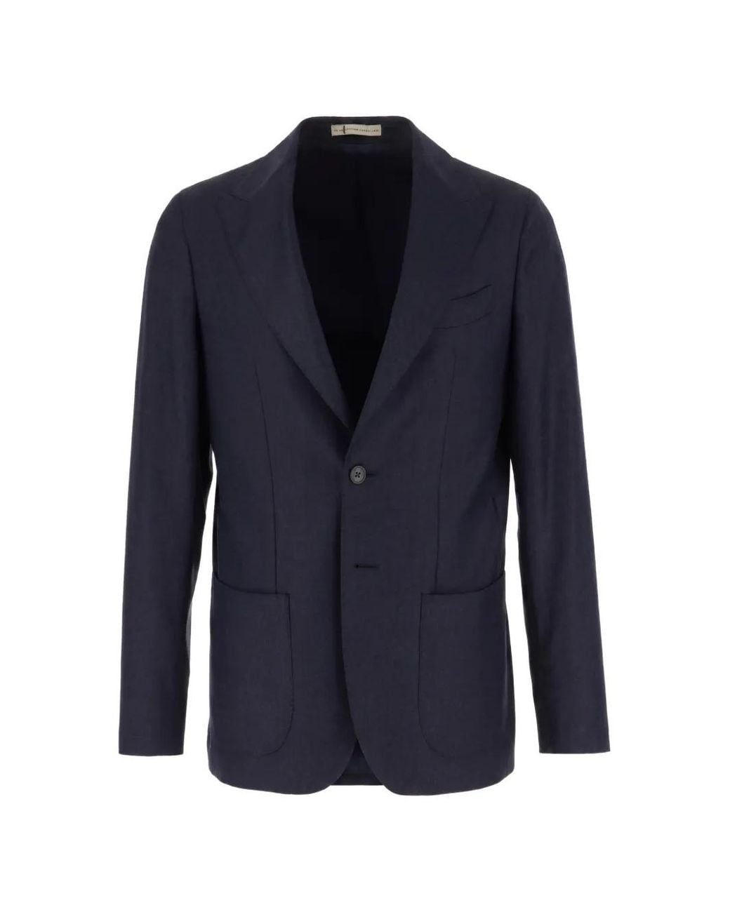 Corneliani Blue Single-Breasted Patch-Pocket Jacket for men
