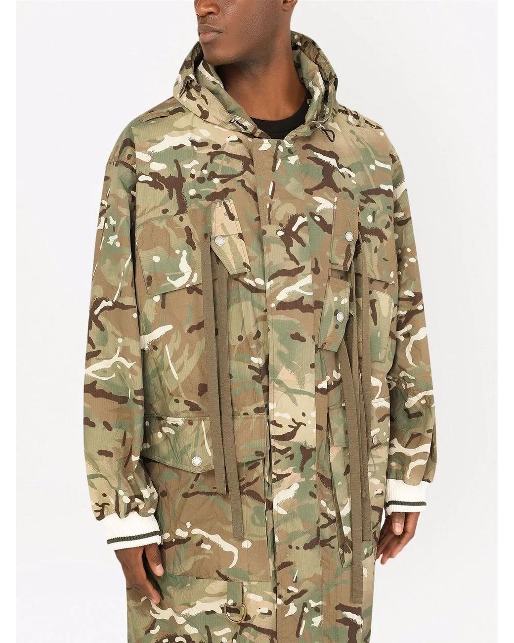 Dolce & Gabbana Natural Camouflage-Print Hooded Jacket for men