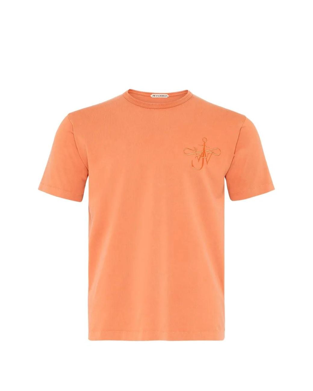J.W. Anderson Orange Ribbon Anchor-Embroidered T-Shirt for men