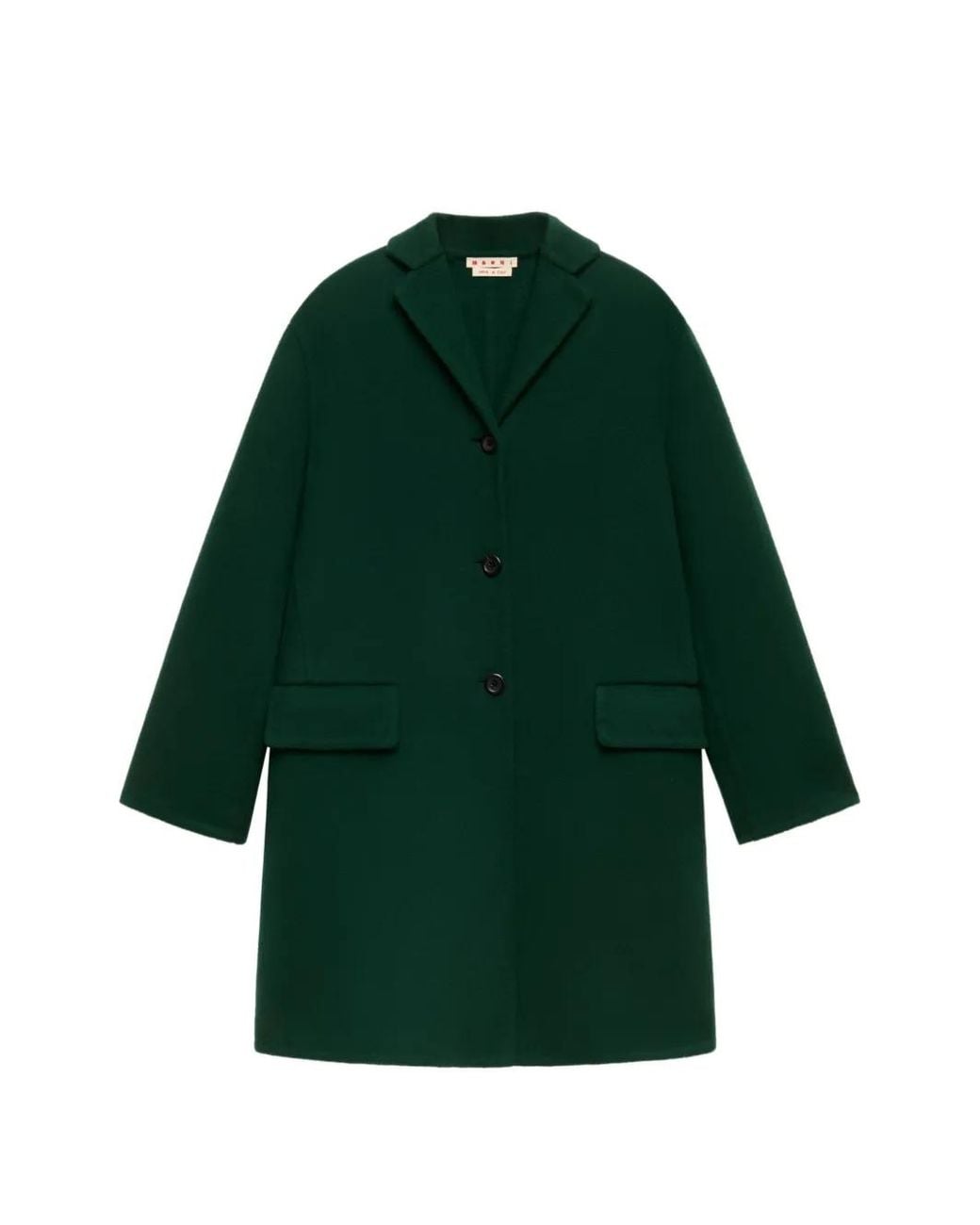 Marni Green Single-Breasted Coat