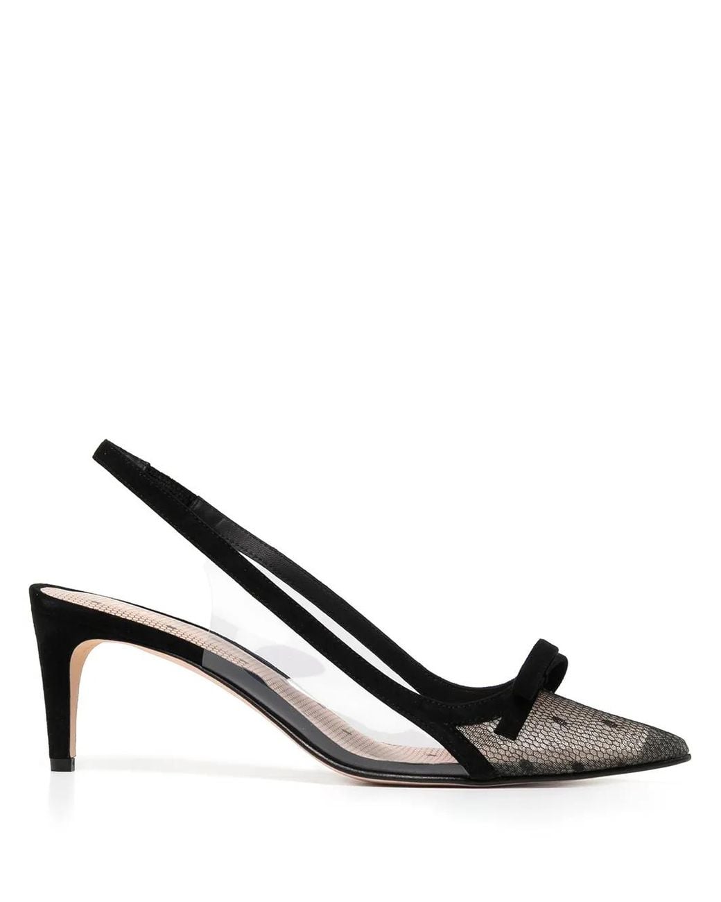 Red(v) Black Sandie Pointed-Toe Slingback Pumps