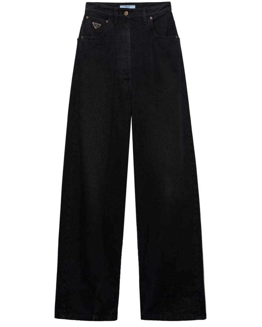 Prada Black Wide-Leg Jeans