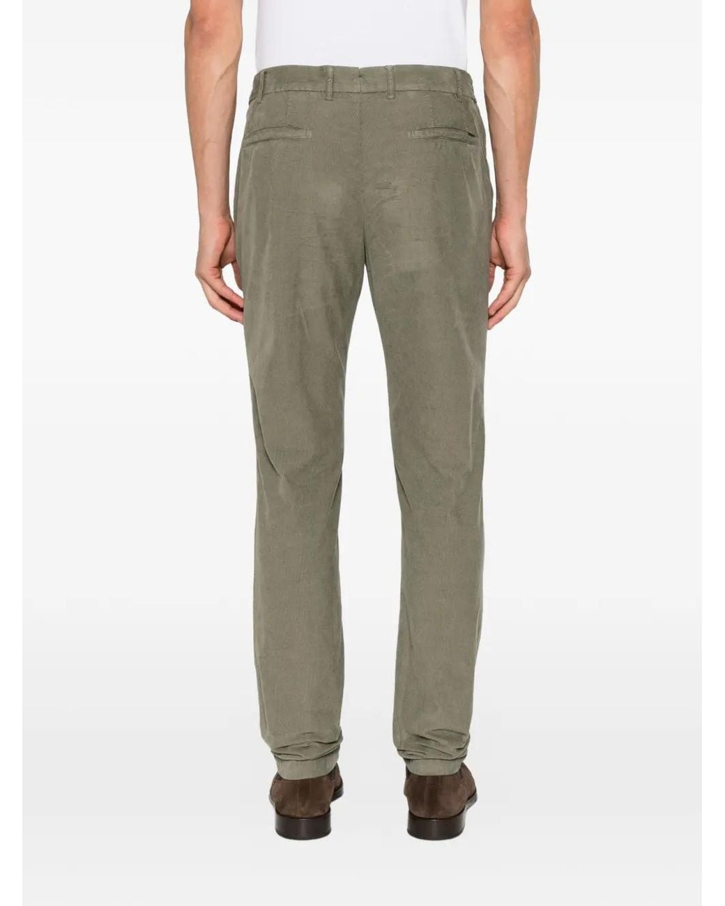 Berwich Gray Morello Elax Corduroy Trousers for men