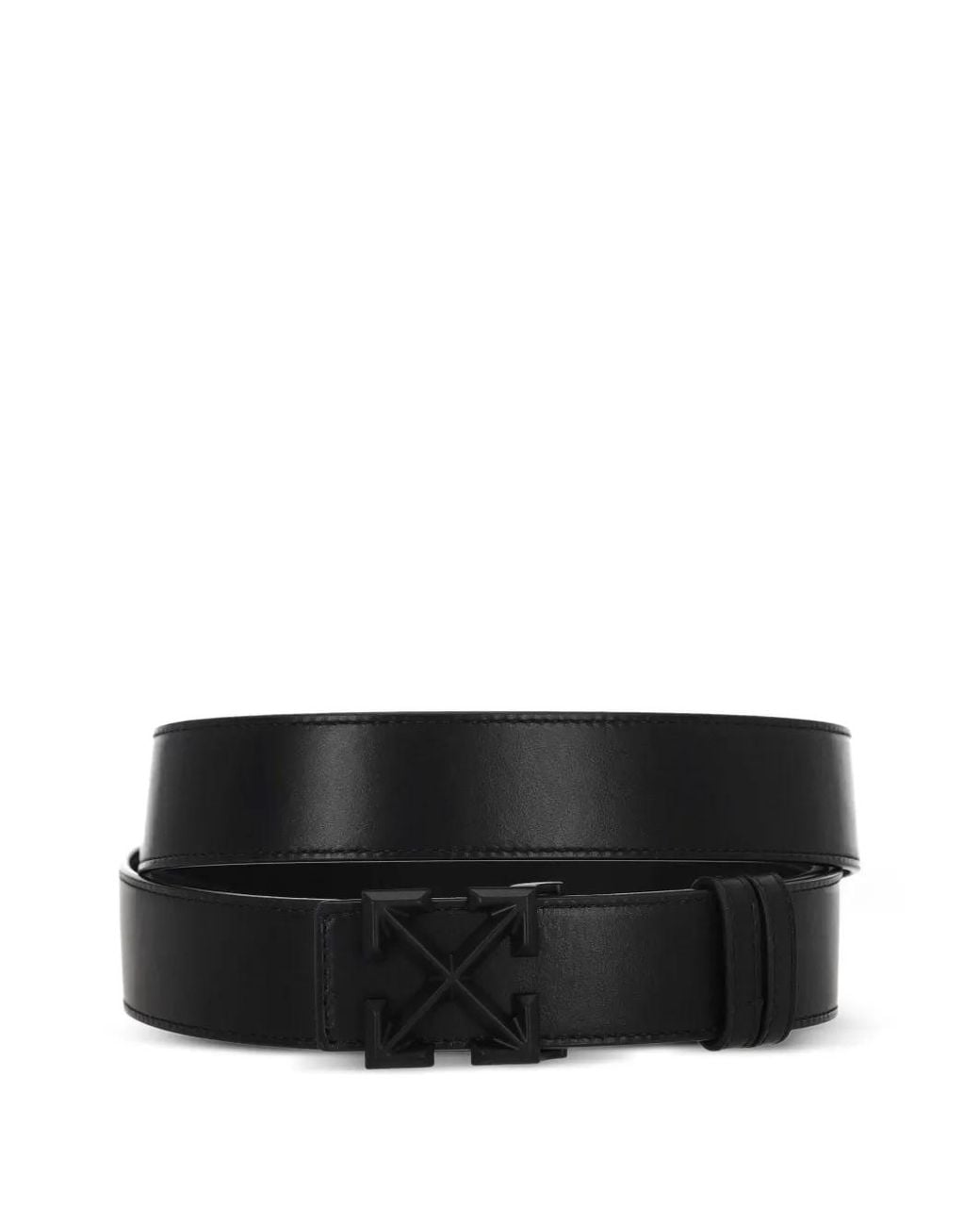 Off-White c/o Virgil Abloh Black Arrow Buckle Leather Belt for men