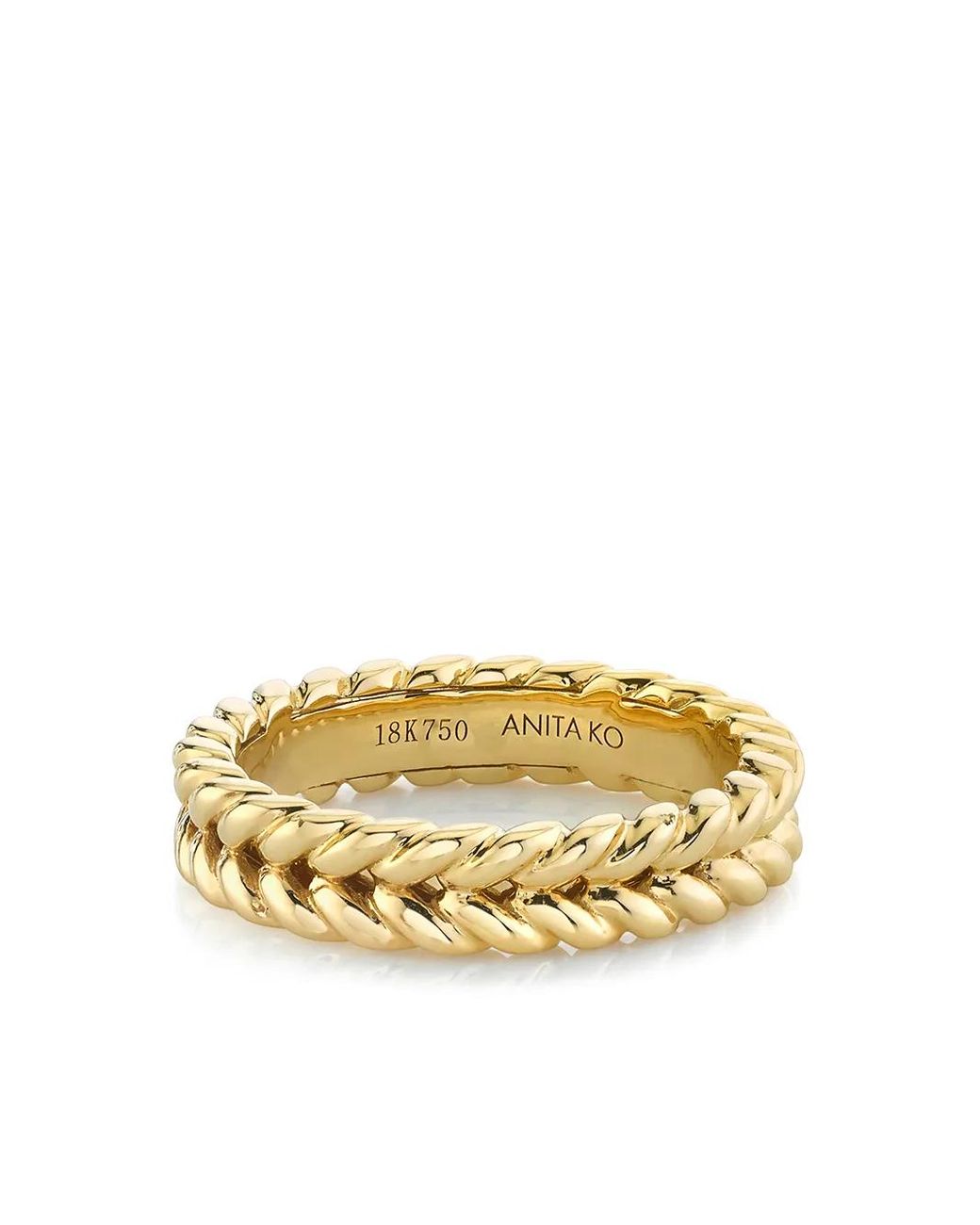 Anita Ko Metallic Braided Ring