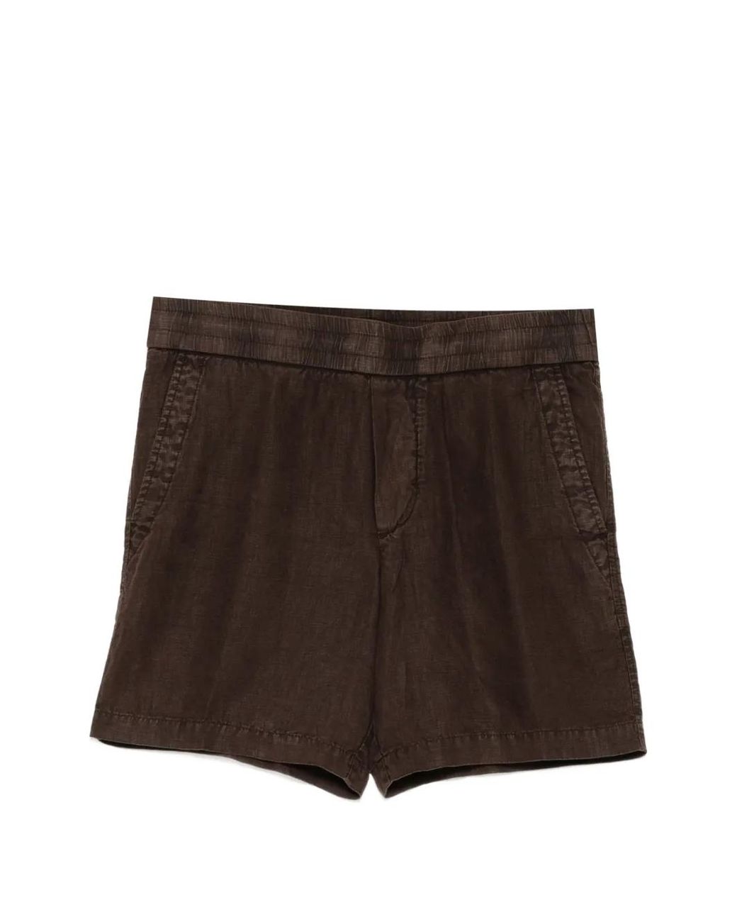 James Perse Brown Lightweight Linen Shorts for men