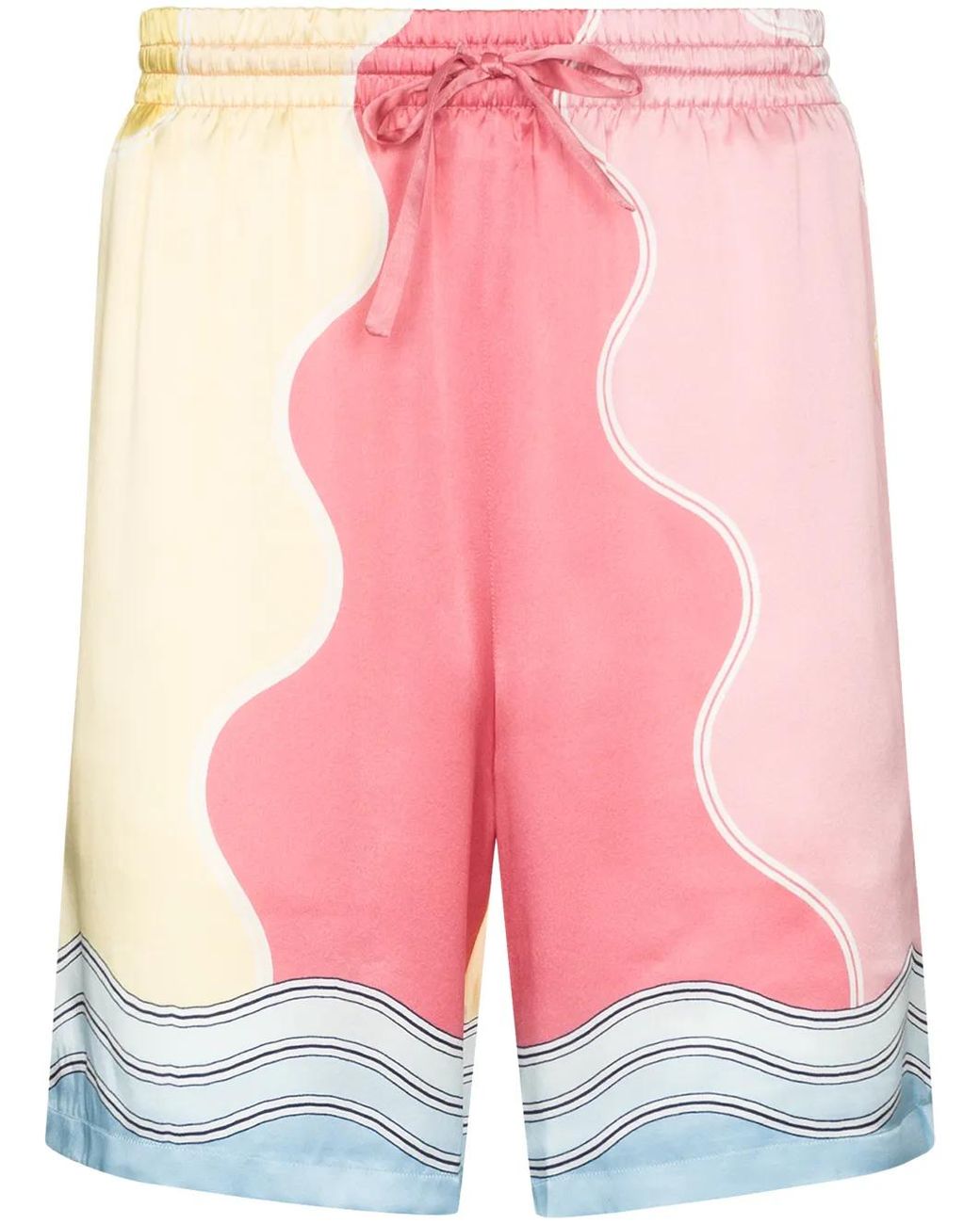 Casablanca Pink Soleil Levant Silk Shorts for men