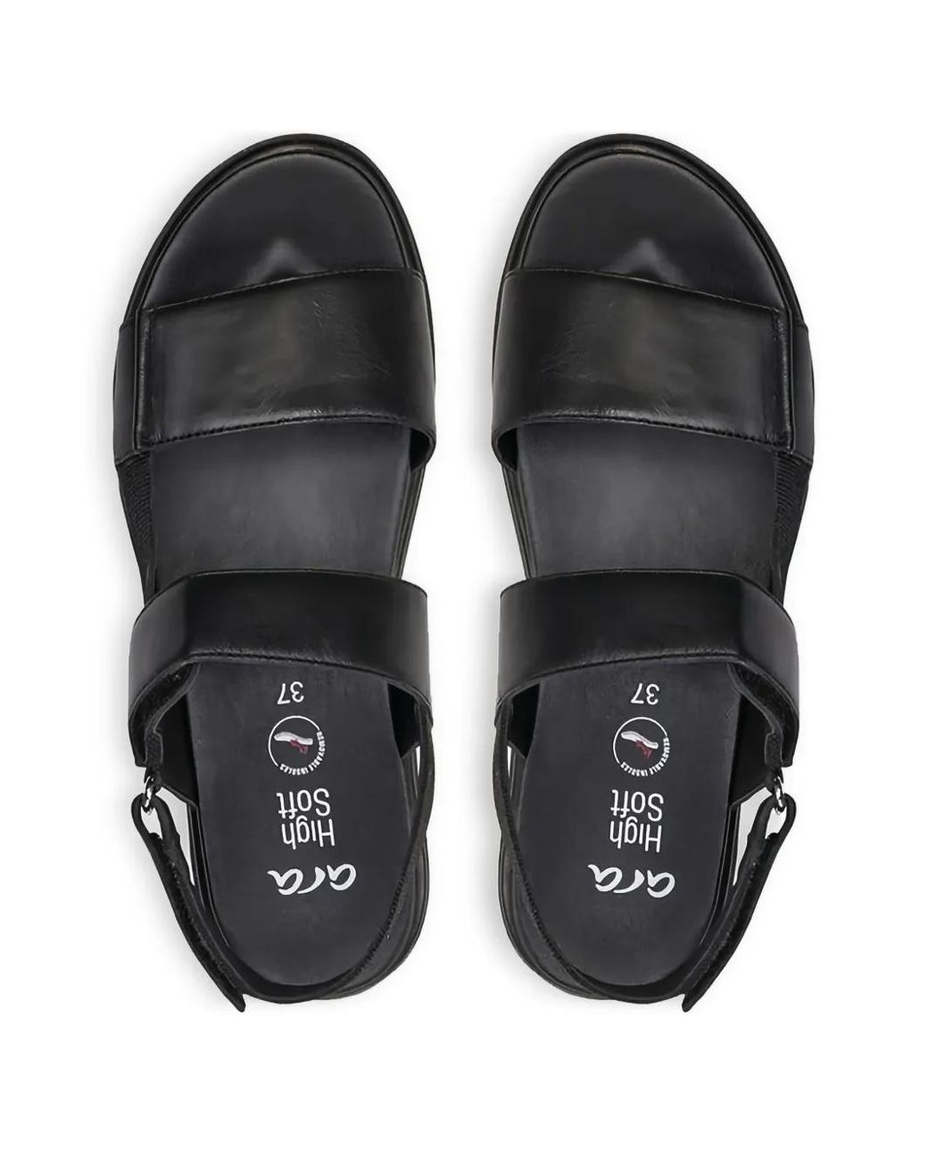 Ara Black 40Mm Lucca Sandals
