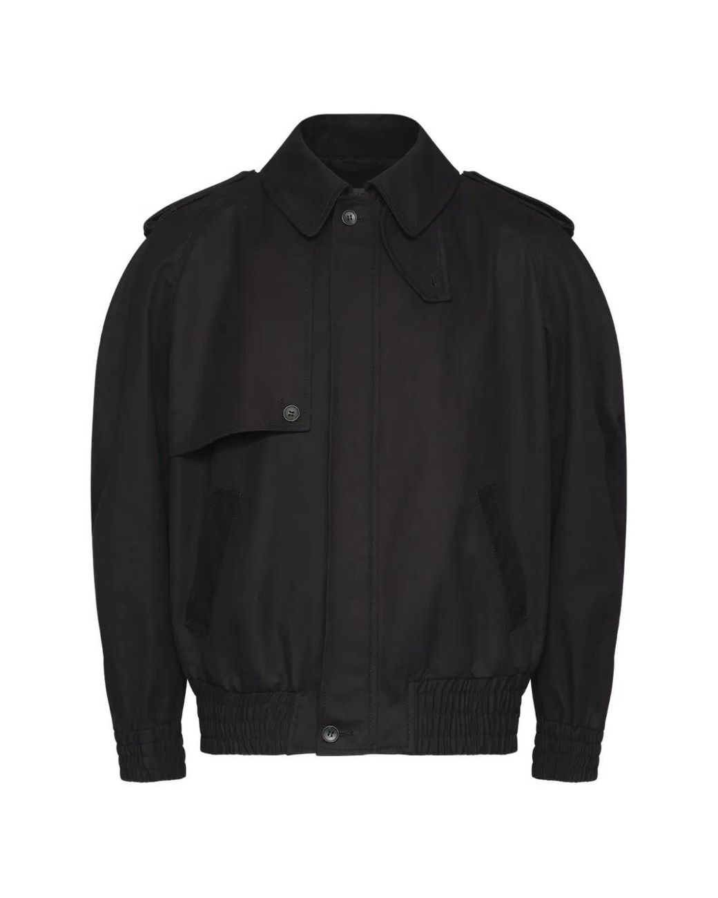 MM6 by Maison Margiela Black Cotton Twill Jacket for men