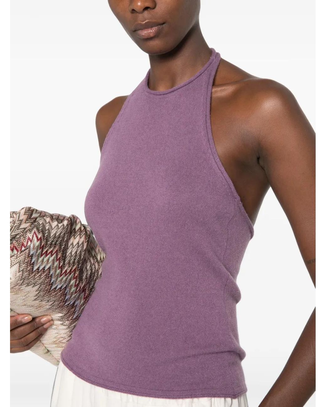 Christopher Esber Purple Halterneck Top
