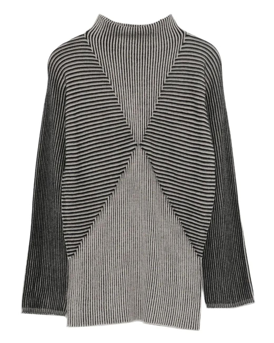 Emporio Armani Gray Striped Top