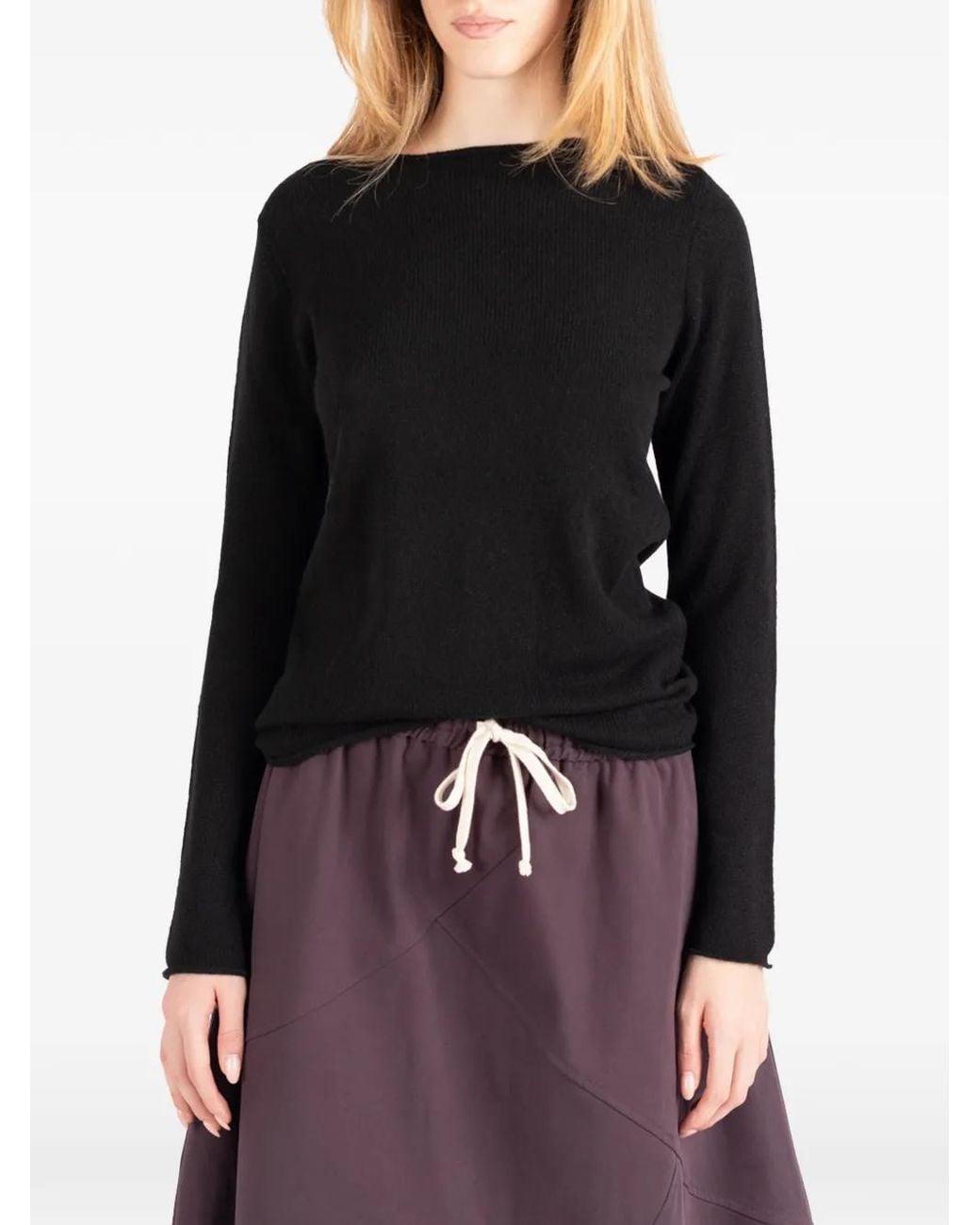 Societe Anonyme Black Charlize Fine-Knit Cashmere Sweater