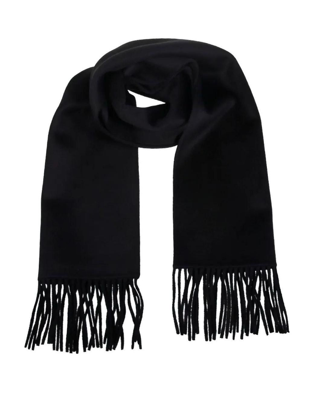 The Dynamis Studio Black Fringed Scarf