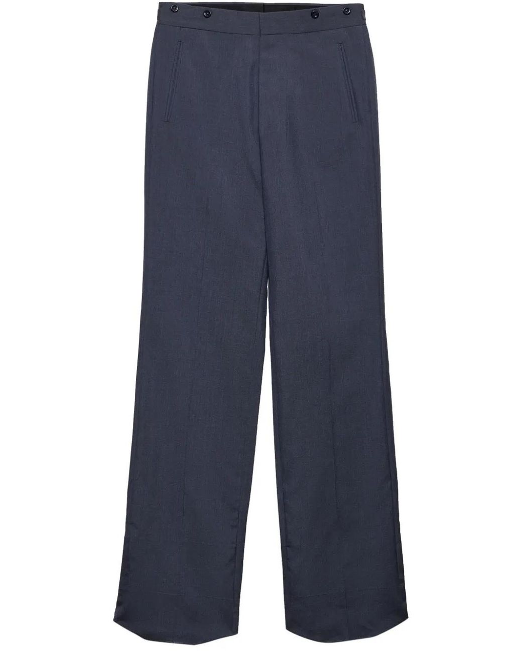 Prada Blue Mohair And Silk Pants for men