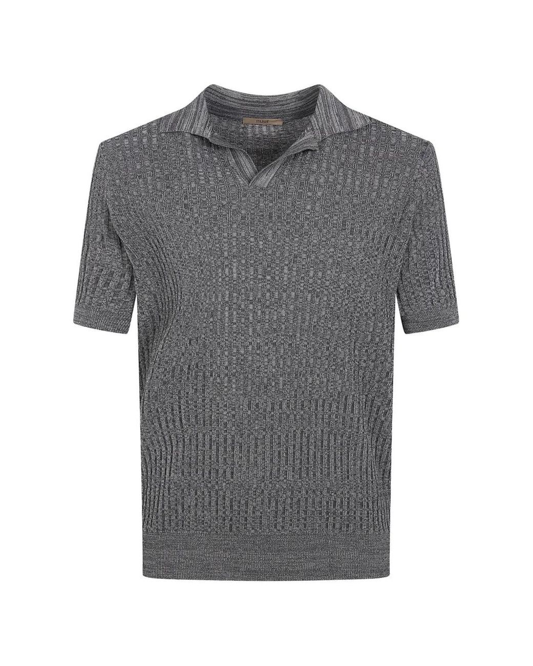 Nuur Gray Knitted T-Shirt for men