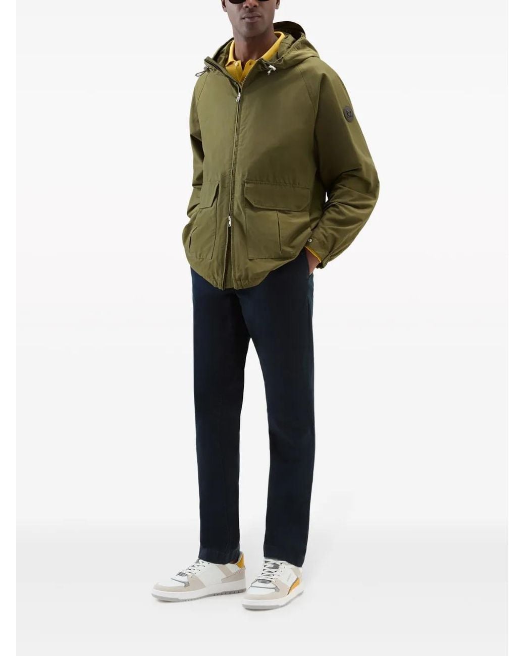 Woolrich Green Cruiser Hooded Jacket for men