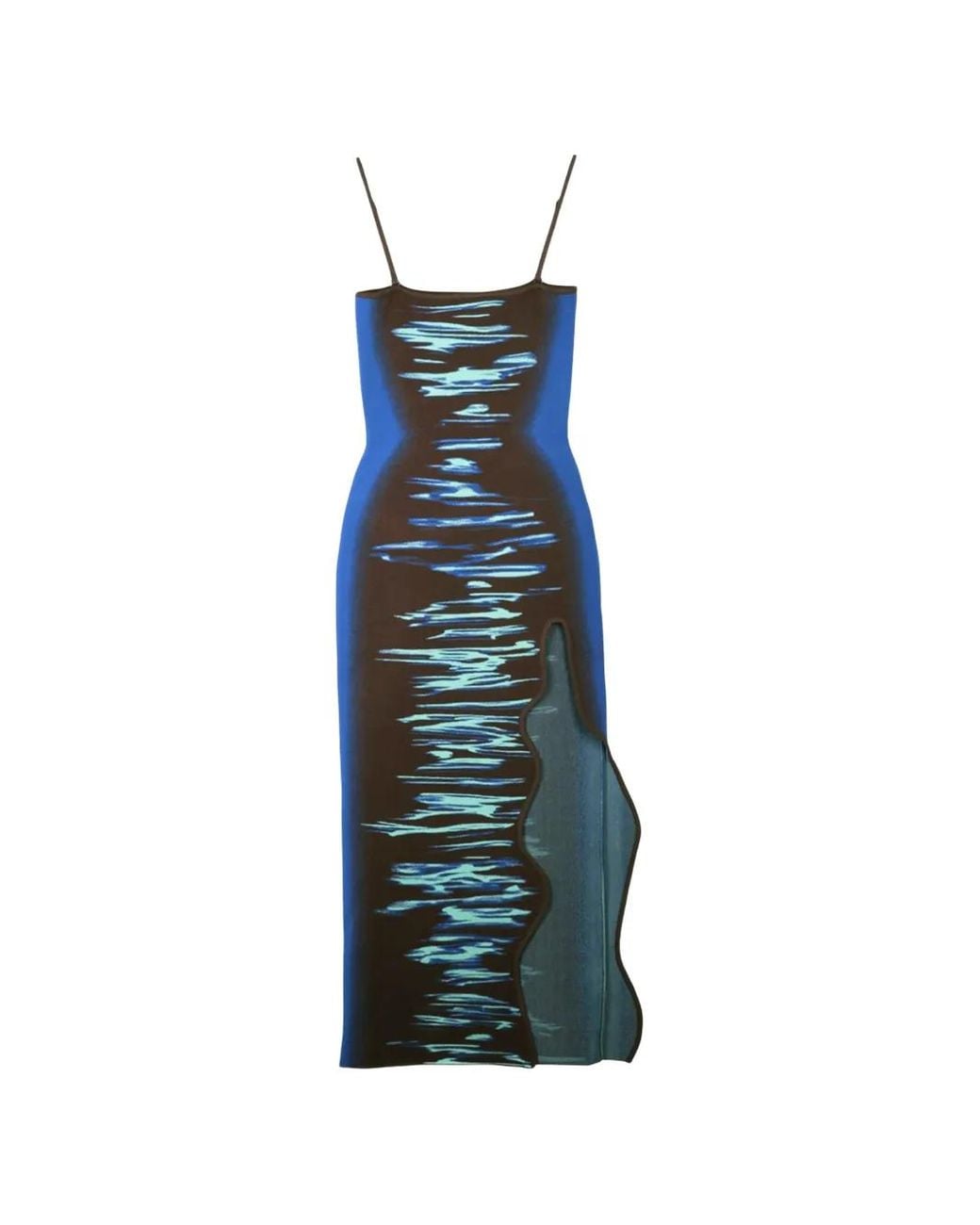 Ph5 Blue Iris Wavy-Slit Maxi Dress