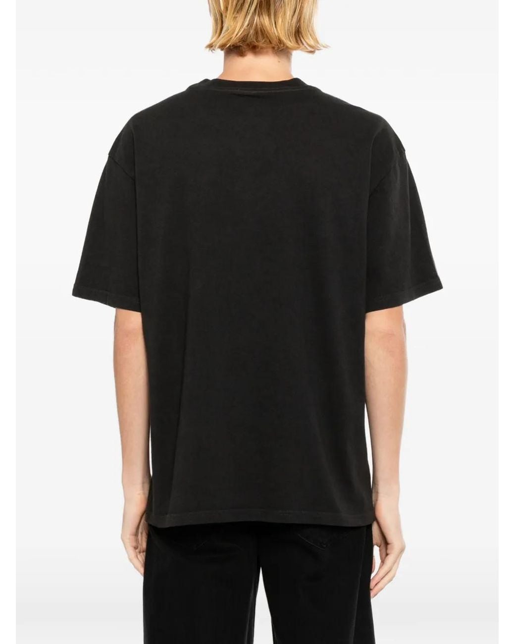 Melt Black Graphic-Print T-Shirt for men