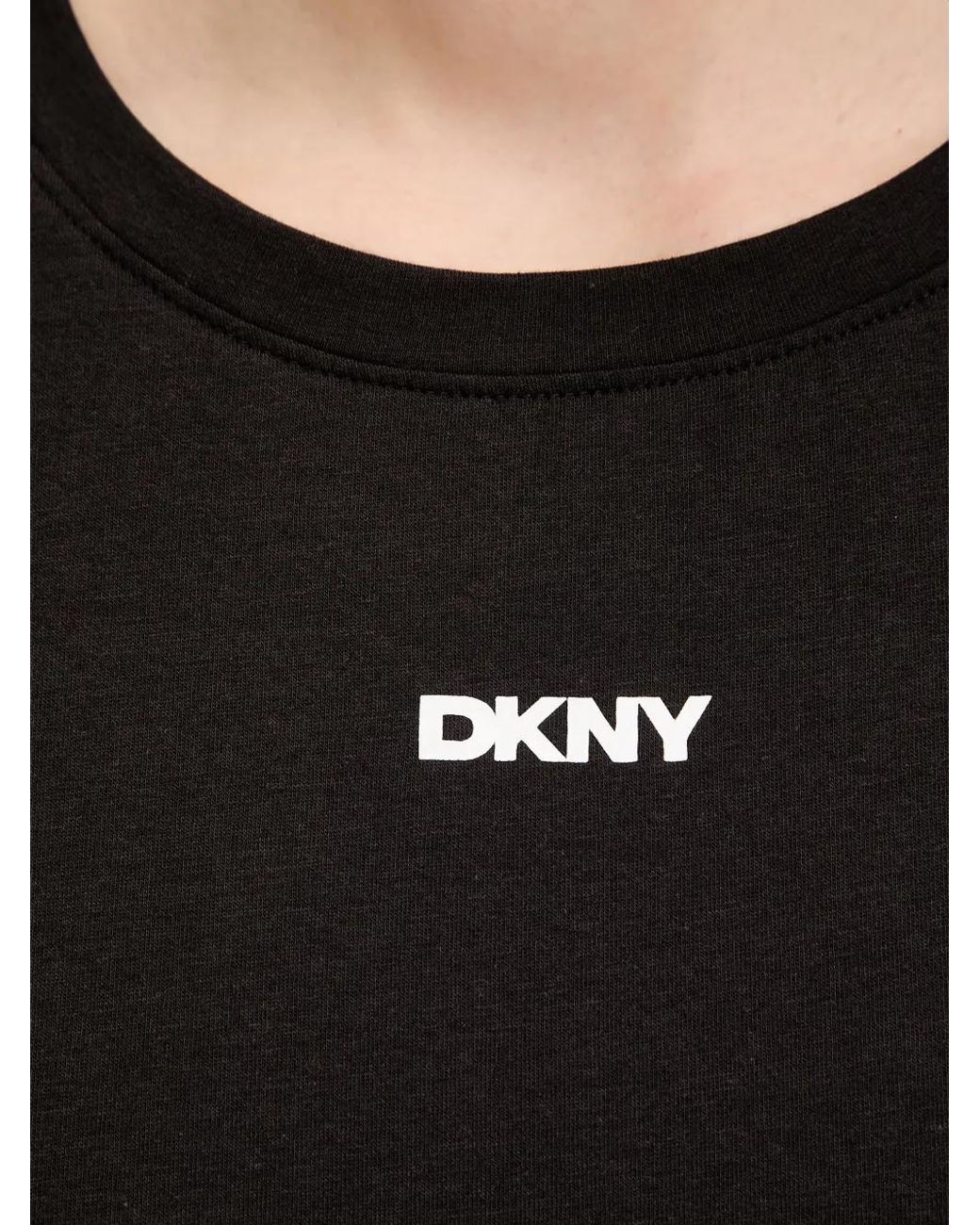 DKNY Black Logo-Print Newspaper-Pattern Pajamas