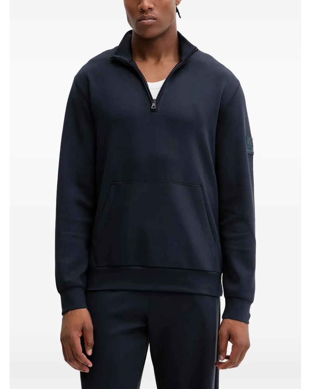 EA7 Sweater Met Logopatch in het Blue voor heren
