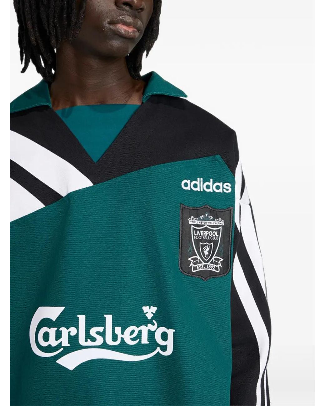 Adidas Green Liverpool Fc Drill Sweatshirt for men