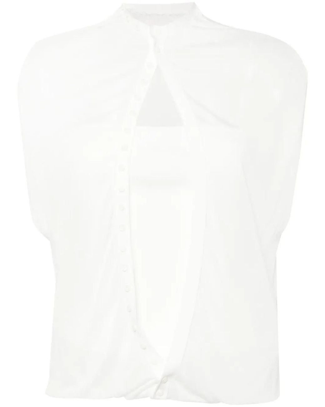 Jacquemus White Tank Top With Blouse