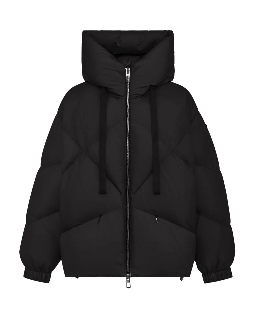 DUNO Black Quilted Hooded Jacket