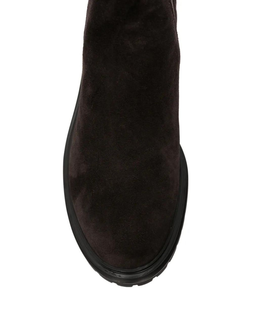 Gianvito Rossi Black Suede Lug-Sole Boots