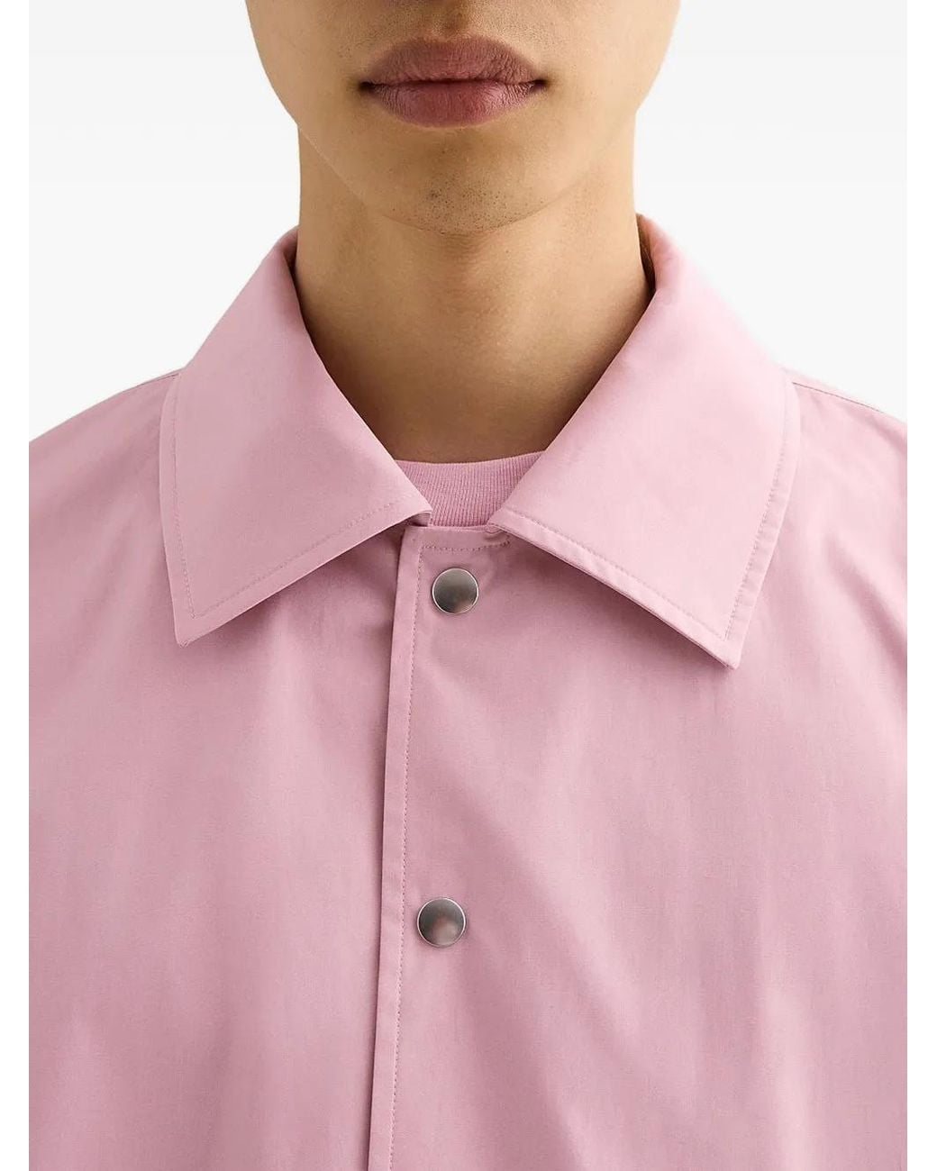 Surchemise Boutonnée À Logo Jil Sander pour homme en coloris Pink