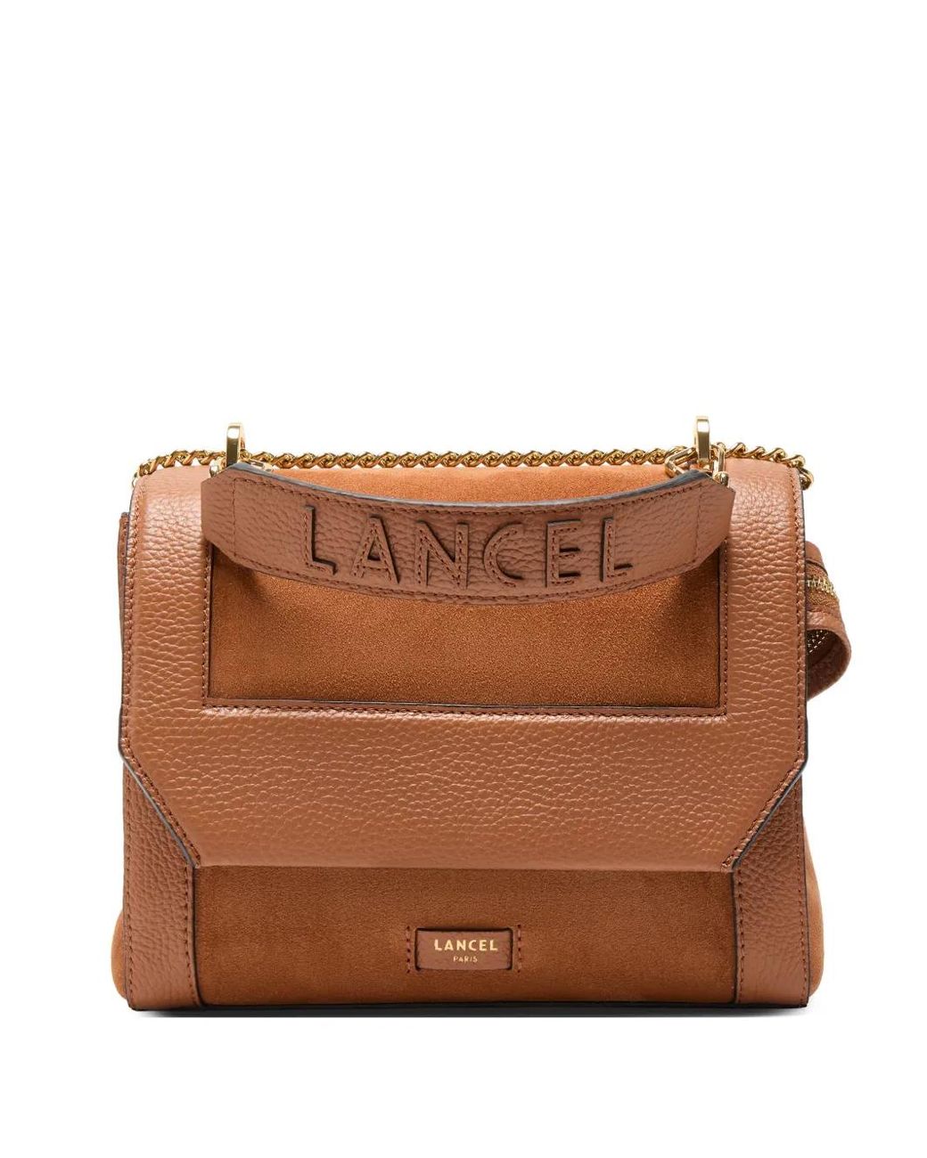 Lancel Brown M Ninon Flap Tote Bag