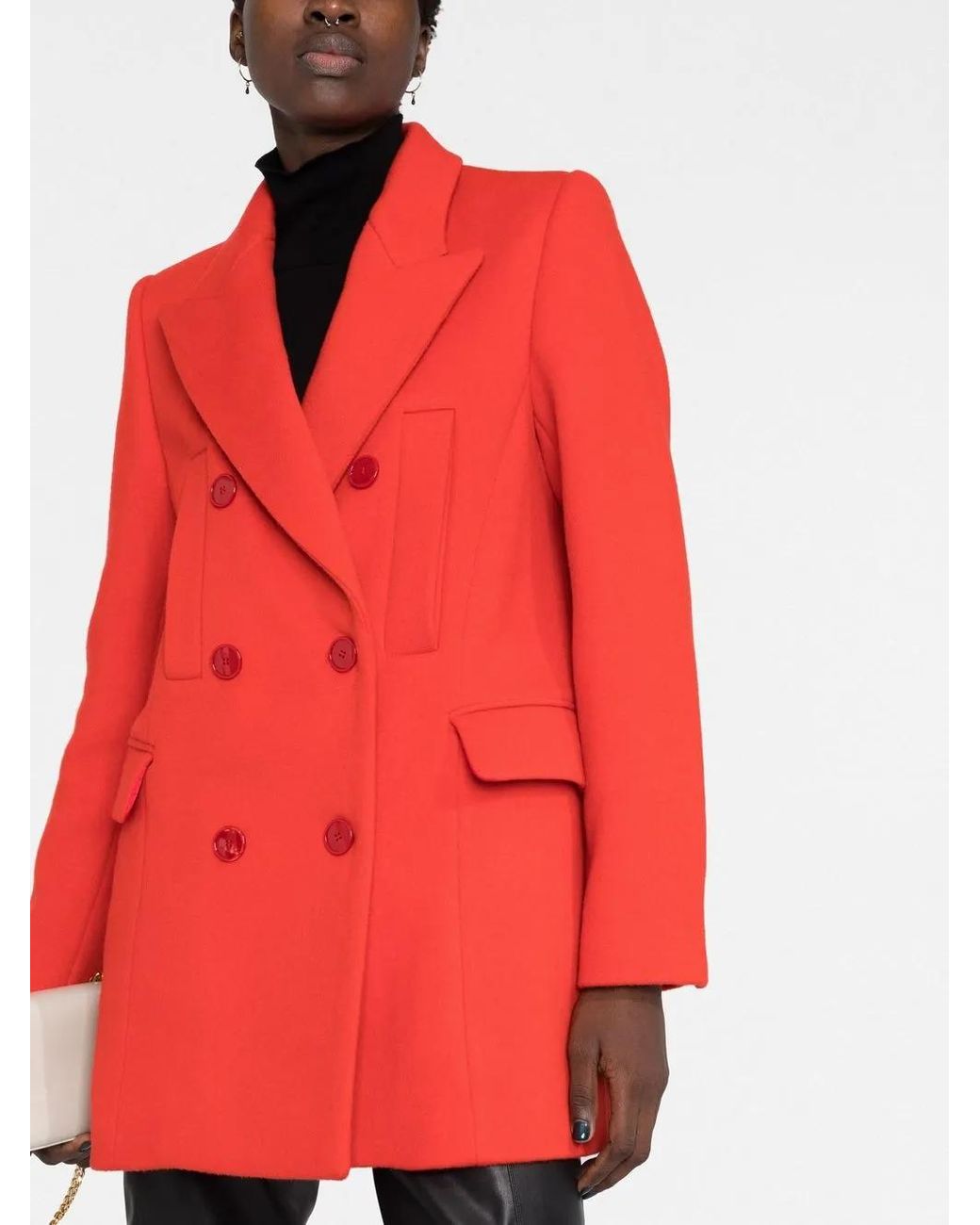 Isabel Marant Red Double-Breasted Short Coat