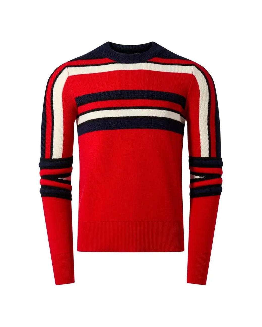 Perfect Moment Red Merino Wool Slalom Sweater for men