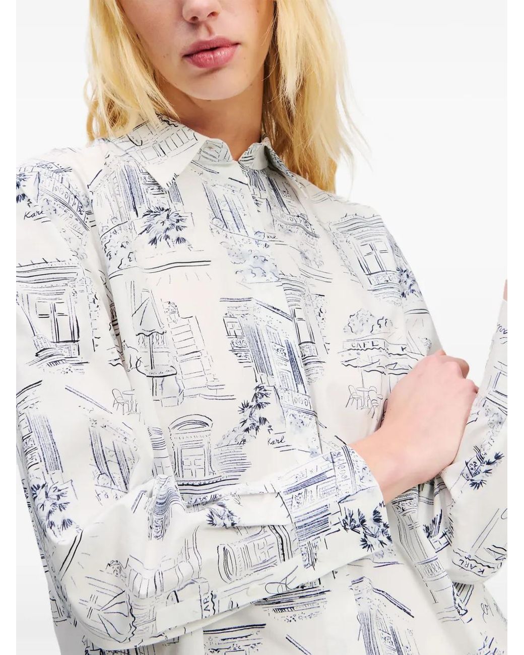 Karl Lagerfeld Gray X Jorge Parra Shirt