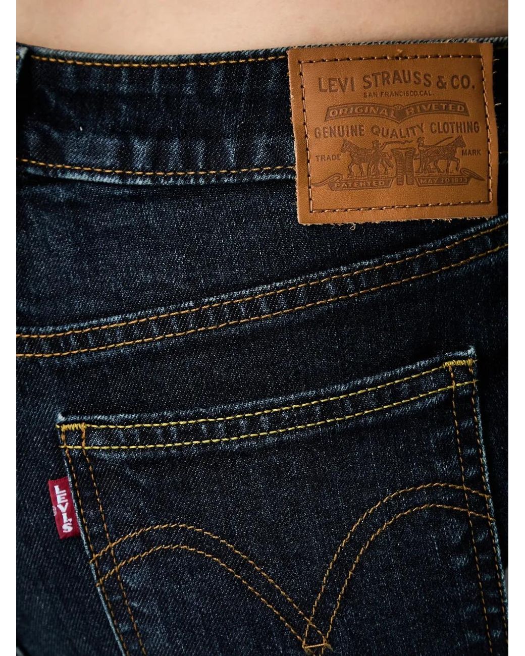 Levi's Blue Whiskering-Effect Jeans