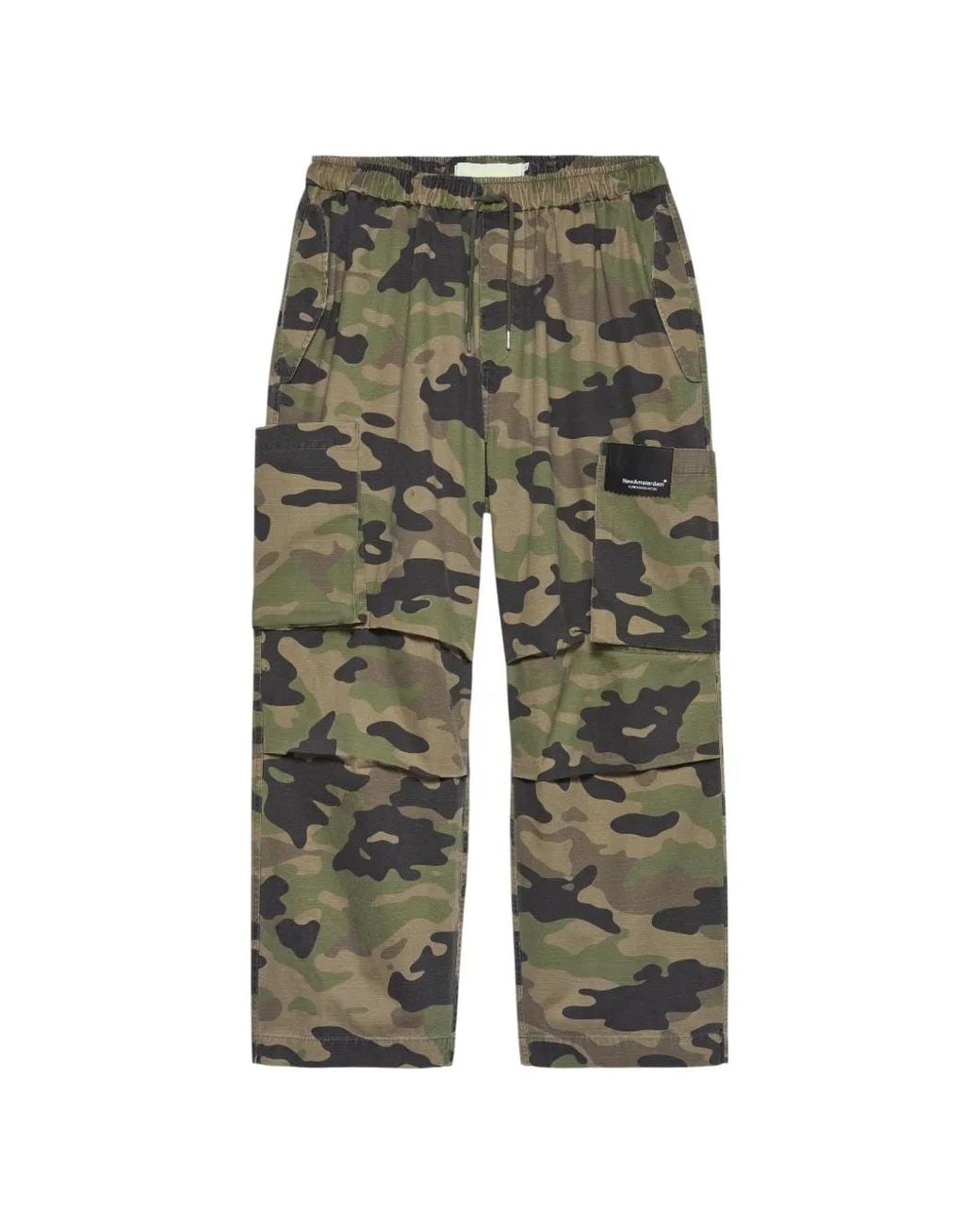 New Amsterdam Surf Association Green Camouflage-Print Cargo Pants