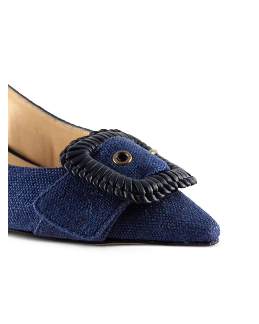 Roberto Festa Blue 50mm Buckle Pointed Pumps