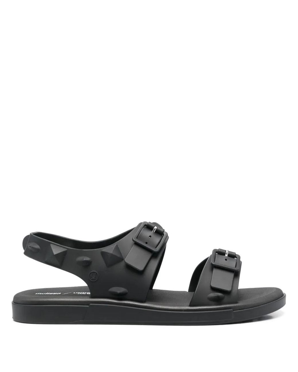 Melissa Black Spike-Stud Flat Sandals
