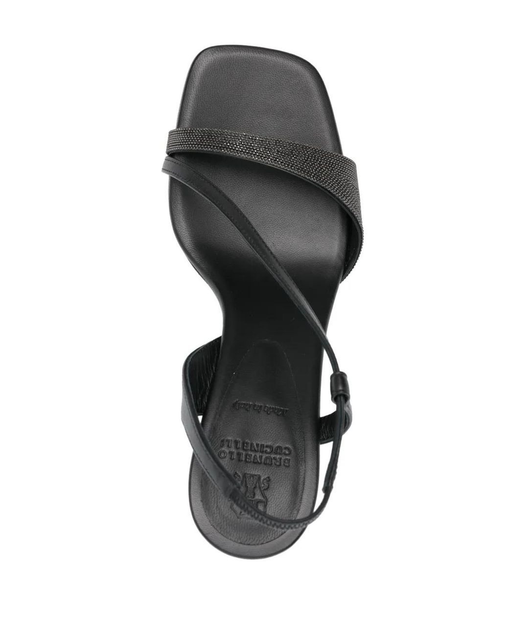 Brunello Cucinelli Black Chic Leather Sandals For