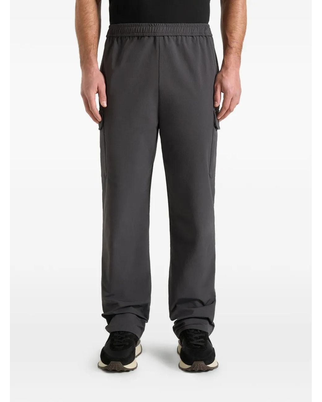 Manière De Voir Black Rayan Technical Cargo Trousers for men