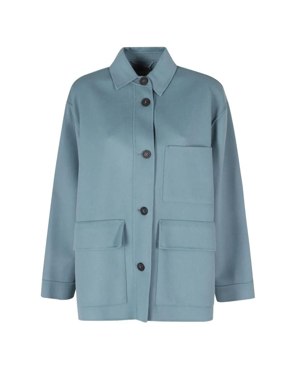 Weekend by Maxmara Blue Folk Button-Up Jacket