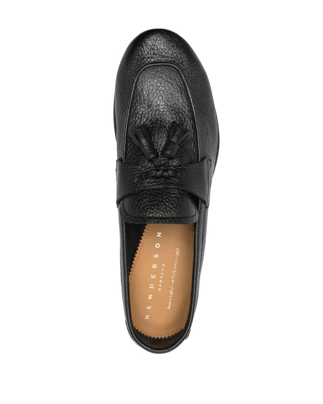 Henderson Black Tassel-Detail Leather Loafers for men