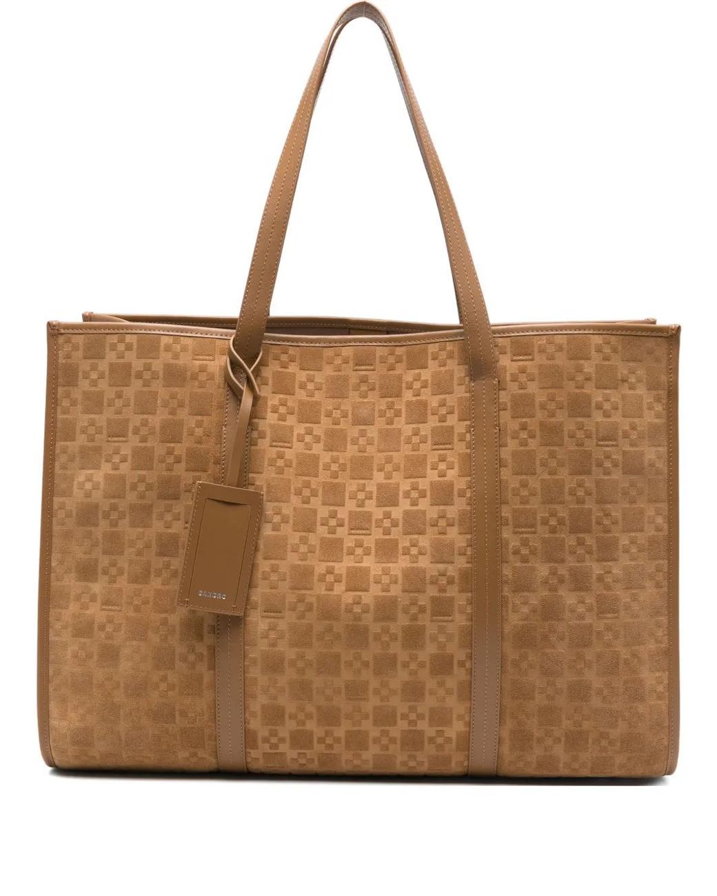 Sandro Brown Split Leather Shopping Bag for men