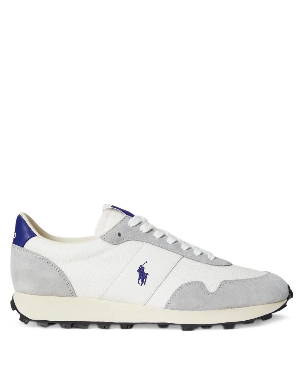 Polo Ralph Lauren White Prl Trail 125 Suede Mesh Sneakers for men