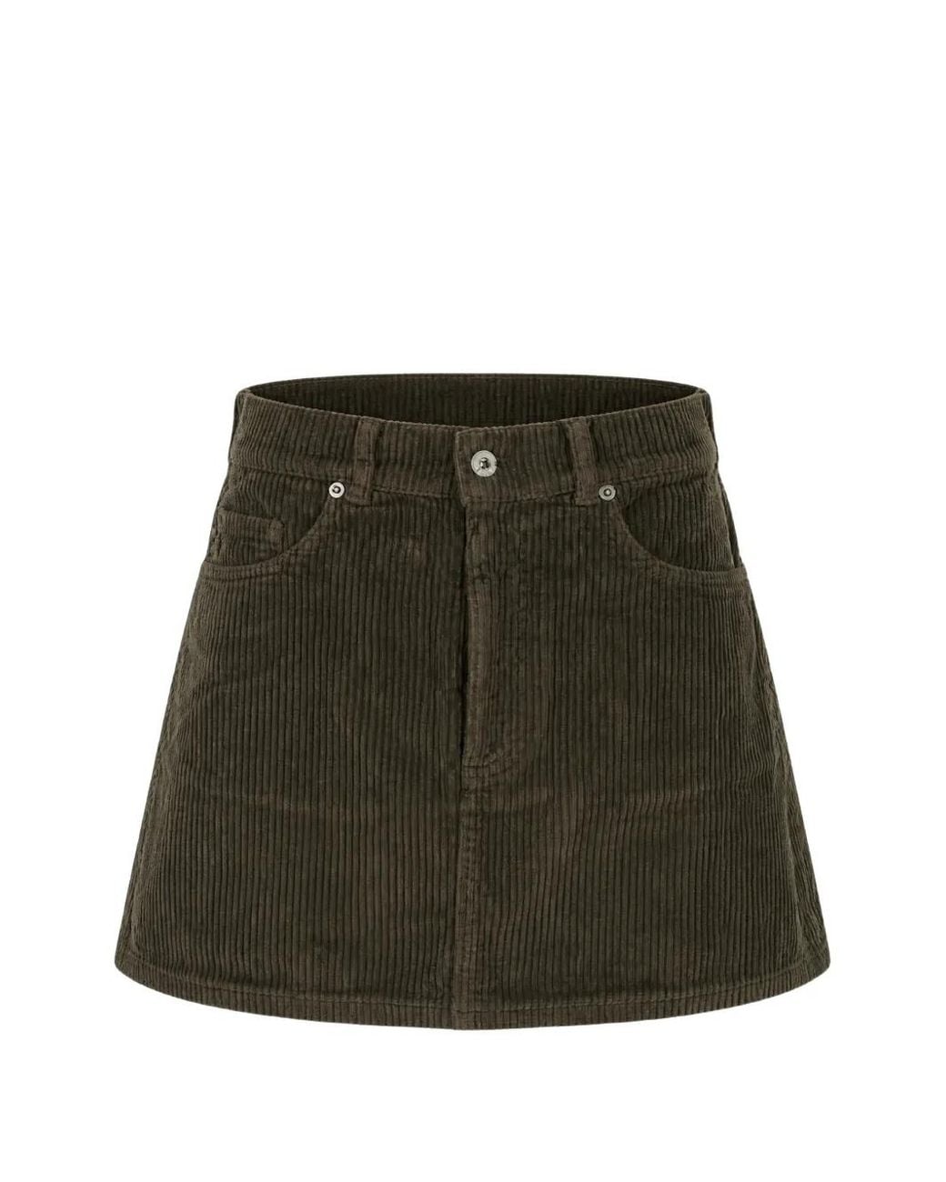 TRUE AVENUE Green Corduroy Mini Skirt