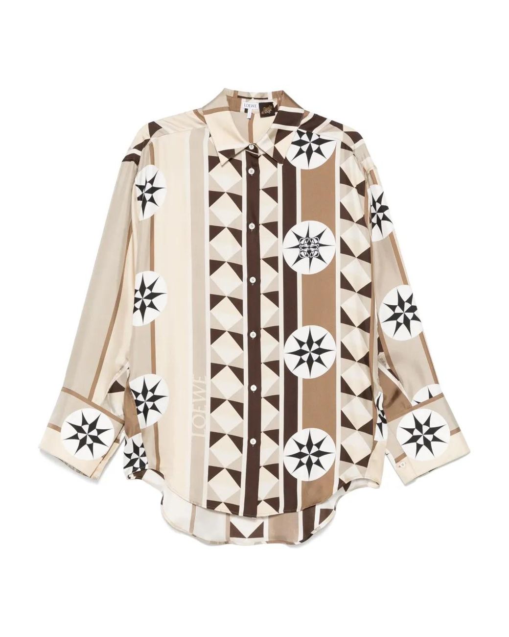 Loewe Blouse Met Abstracte Print in het Natural