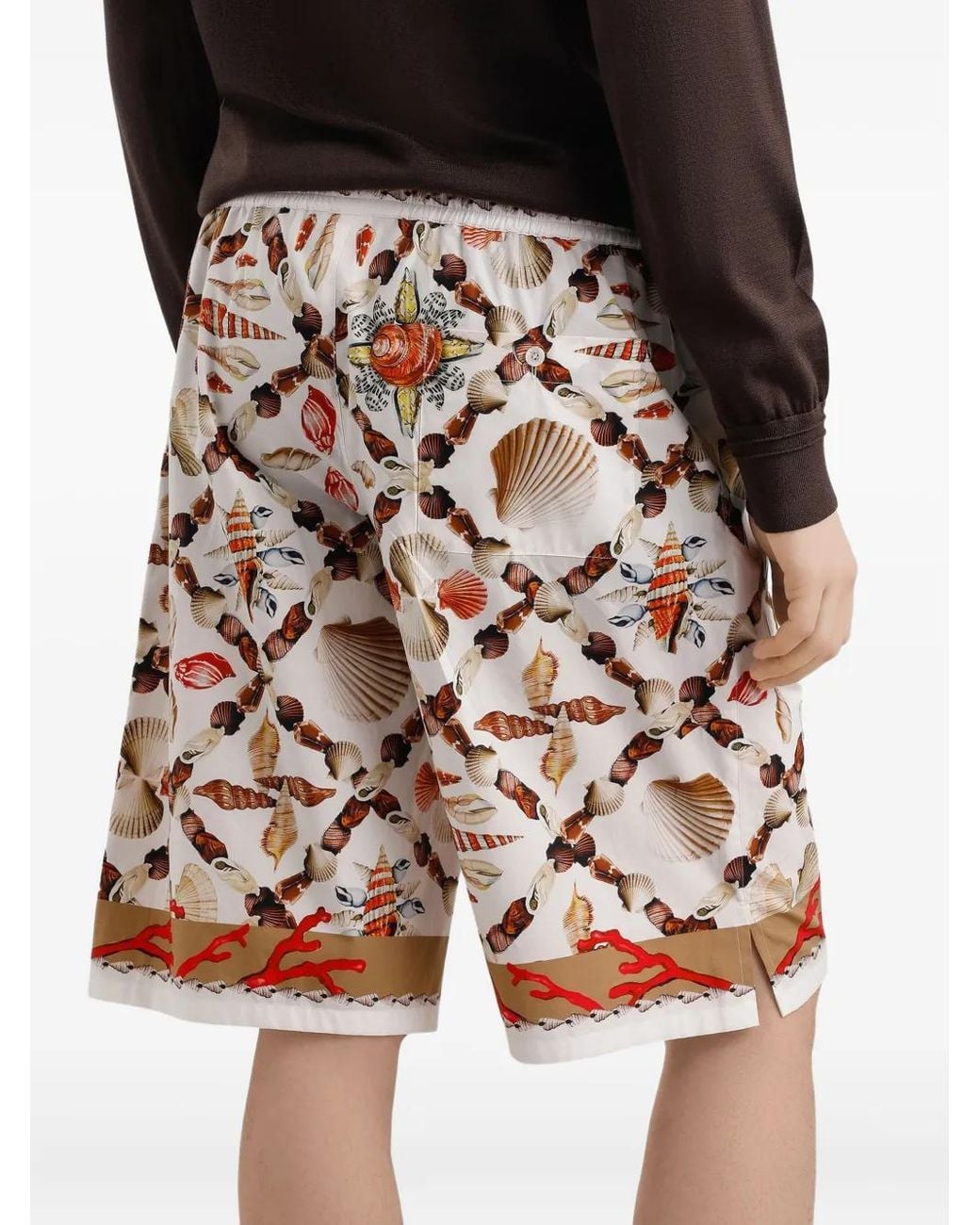 Dolce & Gabbana White Cotton Bermuda Shorts for men