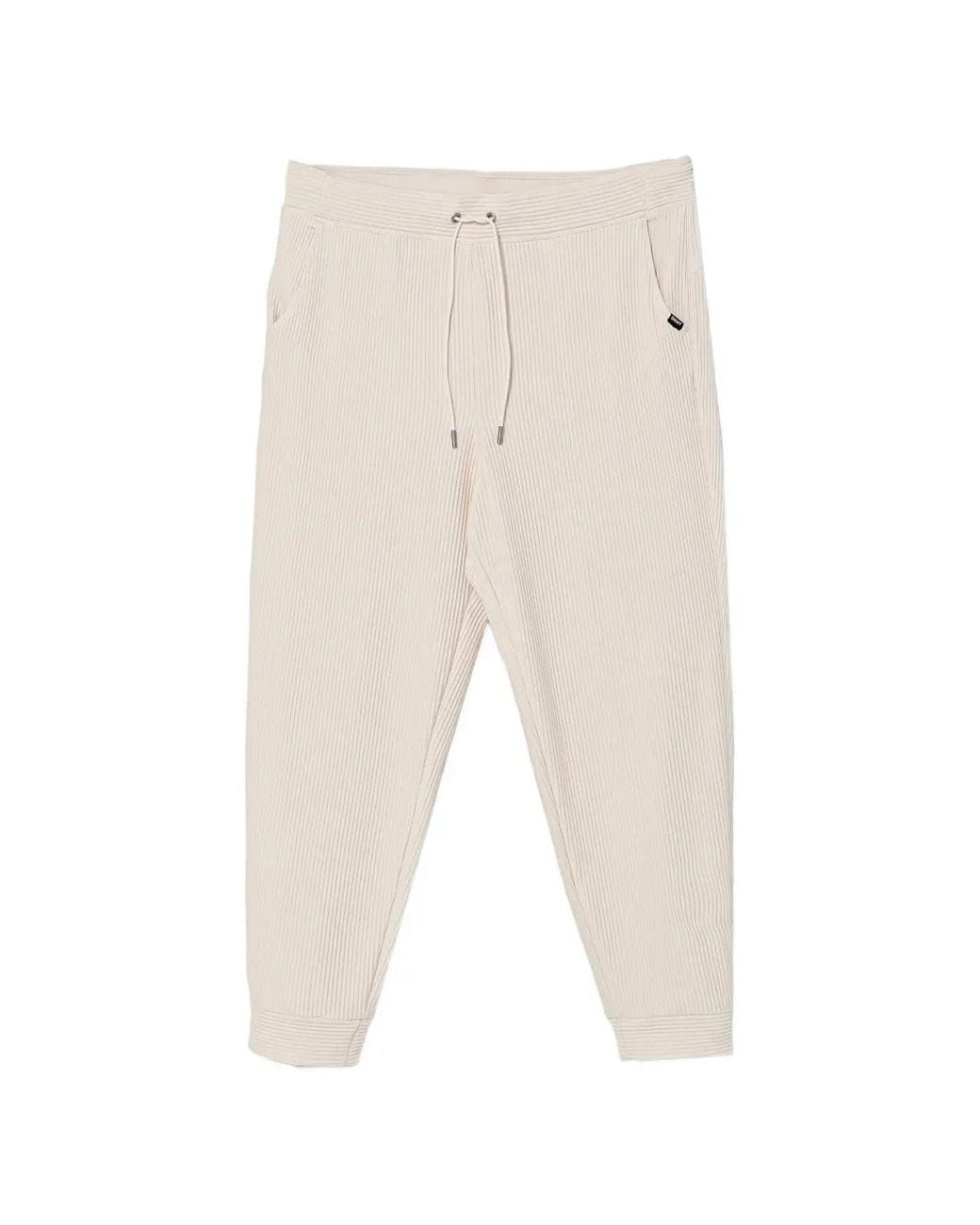 DKNY Geribbelde Trainingsbroek in het White